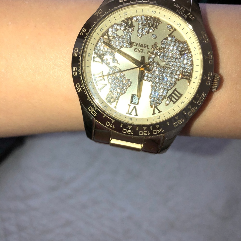 Michael Kors Gold Globe watch